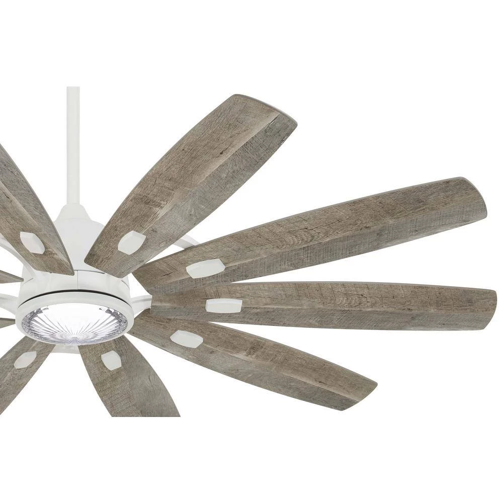 Barn 65 in. Integrated LED Indoor Flat White Smart Ceiling Fan with Remote by MINKA-AIRE - Image 2