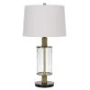 Morrilton 31 in. Light Oak Glass Table Lamp with Wood Pole by CAL Lighting