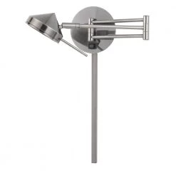 Zug 5 in. H Gun Metal Integrated LED Metal Wall Swing Arm by CAL Lighting