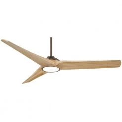 Timber 68 in. Integrated LED Indoor Heirloom Bronze with Maple Smart Ceiling Fan with Light with Remote Control by MINKA-AIRE