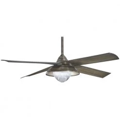 Shade 56 in. Integrated LED Indoor/Outdoor Heirloom Bronze Ceiling Fan with Light with Remote Control by MINKA-AIRE