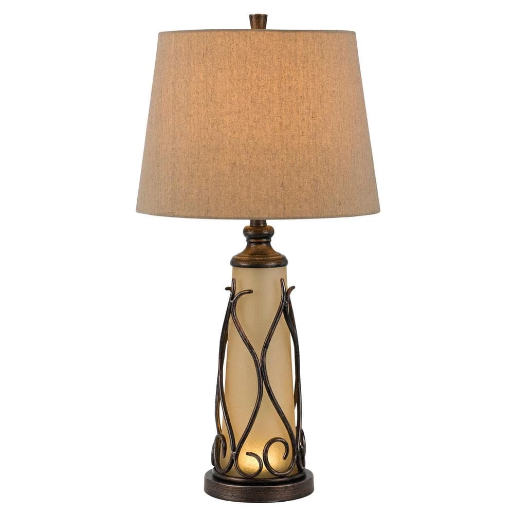 29.5 in. H Metal Table Lamp in Iron by CAL Lighting