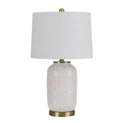 24 in. Ivory Ceramic Table Lamp with Shade by CAL Lighting