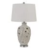 28 in. Ivory/Gold Indoor Table Lamp with Fabric Shade by CAL Lighting