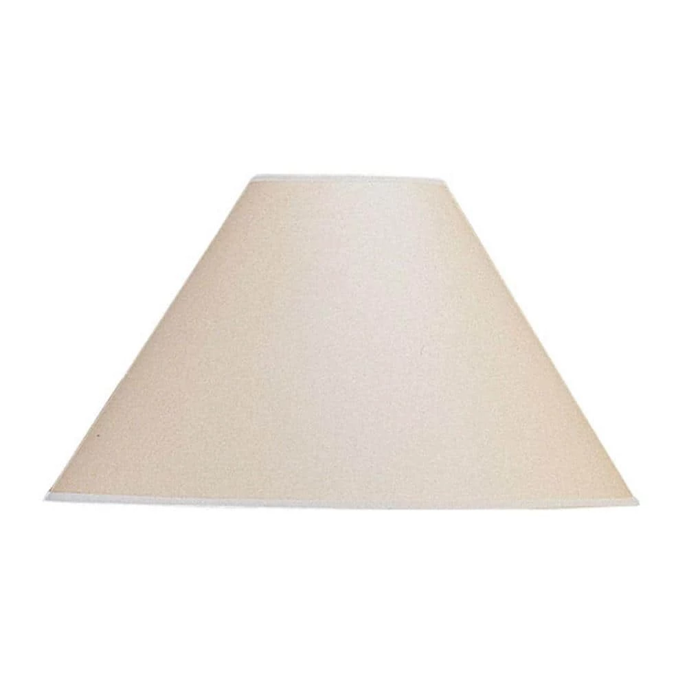 15 in. Beige Vertical Basic Coolie Kraft Paper Hardback Shade by CAL Lighting