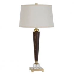 31 in. Sebree Resin Leatherette Table Lamp with Crystal Font by CAL Lighting