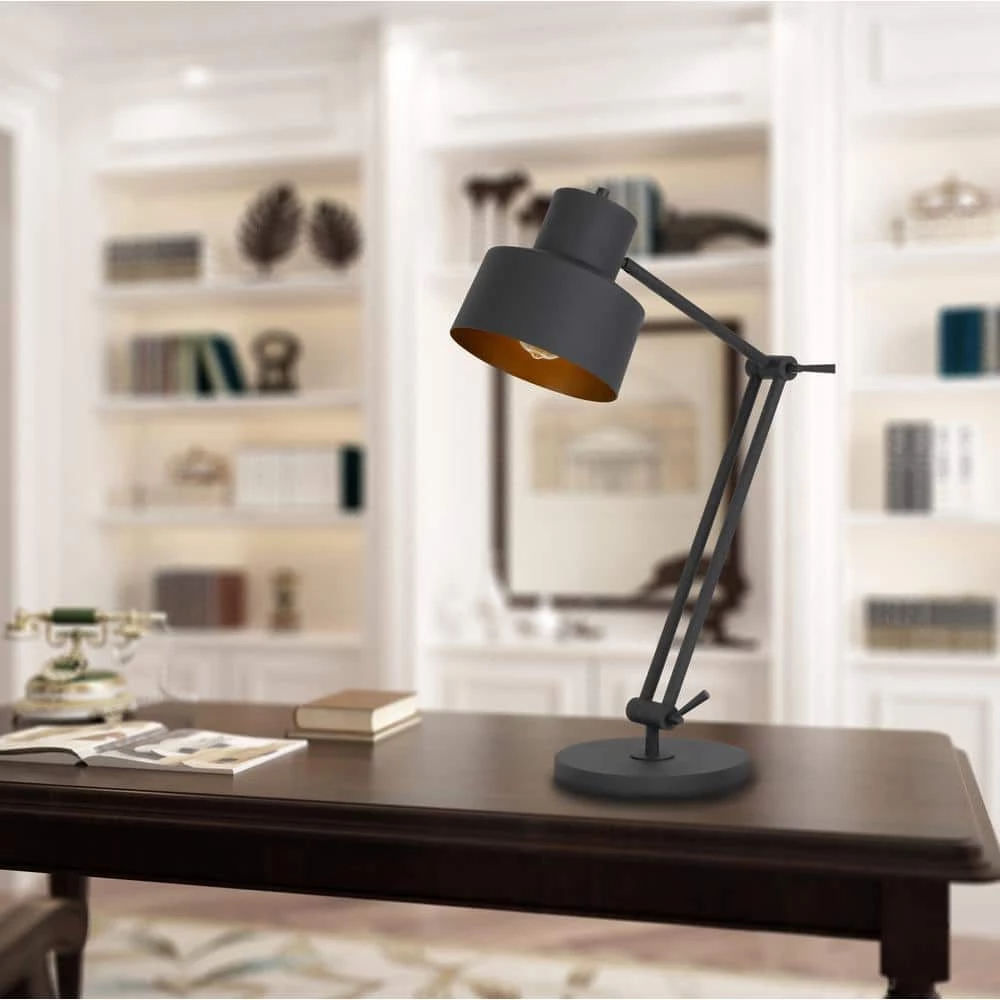Davidson 33 in. Matte Black Metal Indoor Desk Lamp with Adjustable Arm by CAL Lighting - Image 3