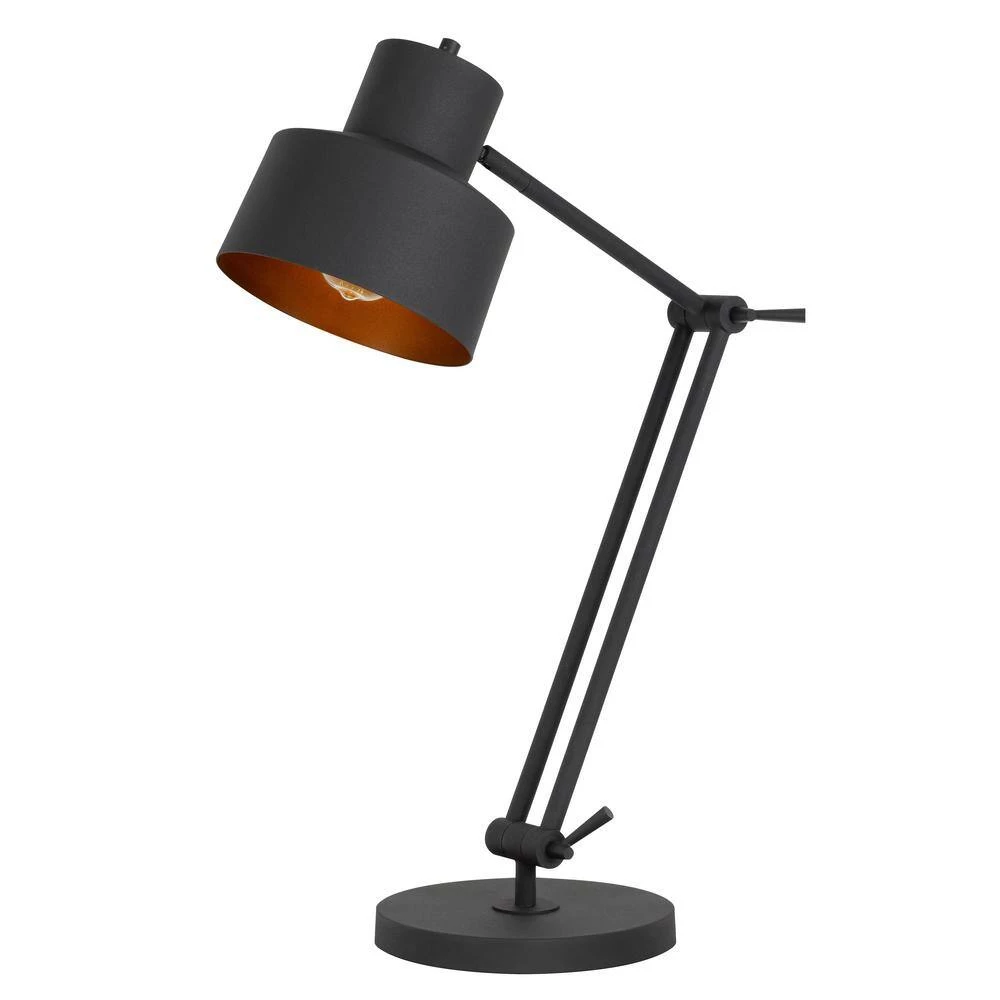 Davidson 33 in. Matte Black Metal Indoor Desk Lamp with Adjustable Arm by CAL Lighting - Image 2
