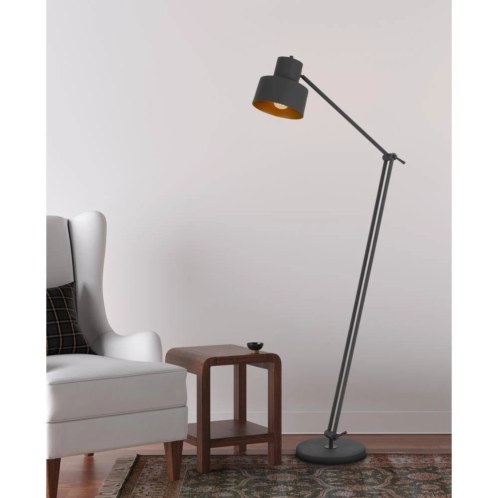 Davidson 65 in. Matte Black Metal Indoor Floor Lamp with Adjustable Arm by CAL Lighting - Image 3