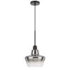 Brockton 1-Light Matte Black Metal and Glass Pendant by CAL Lighting