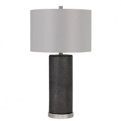 Graham 27 in. Matte Black Ceramic Indoor Table Lamp with Shade by CAL Lighting