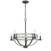 Brig 22.5 in. H 5-Light Natural Wood/Iron Metal Chandelier by CAL Lighting