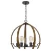 Riverton 5-Light Oak Toned Wood Chandelier by CAL Lighting