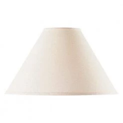 17 in. Off White Vertical Basic Coolie Linen Hardback Lamp Shade by CAL Lighting