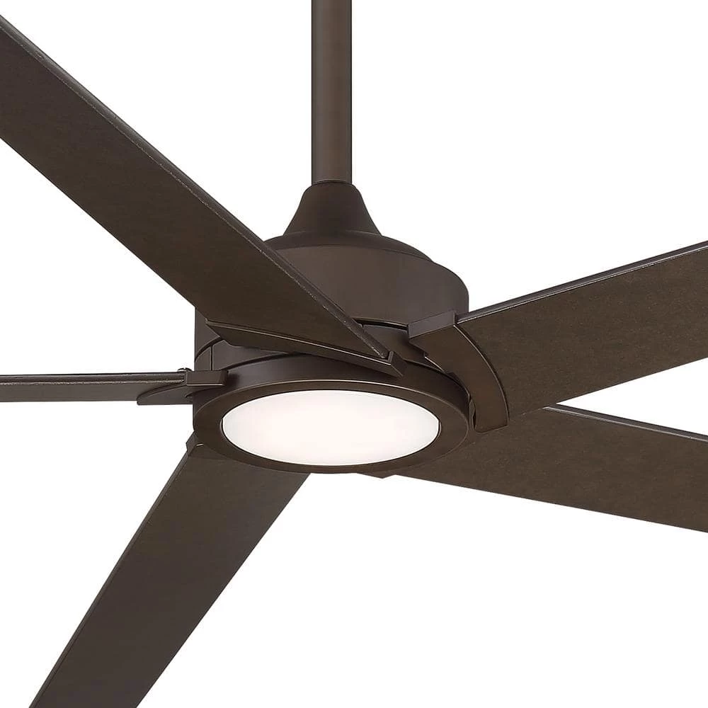 Woodhaven 60 in. LED Indoor Oil Rubbed Bronze Ceiling Fan with Remote by MINKA-AIRE - Image 6
