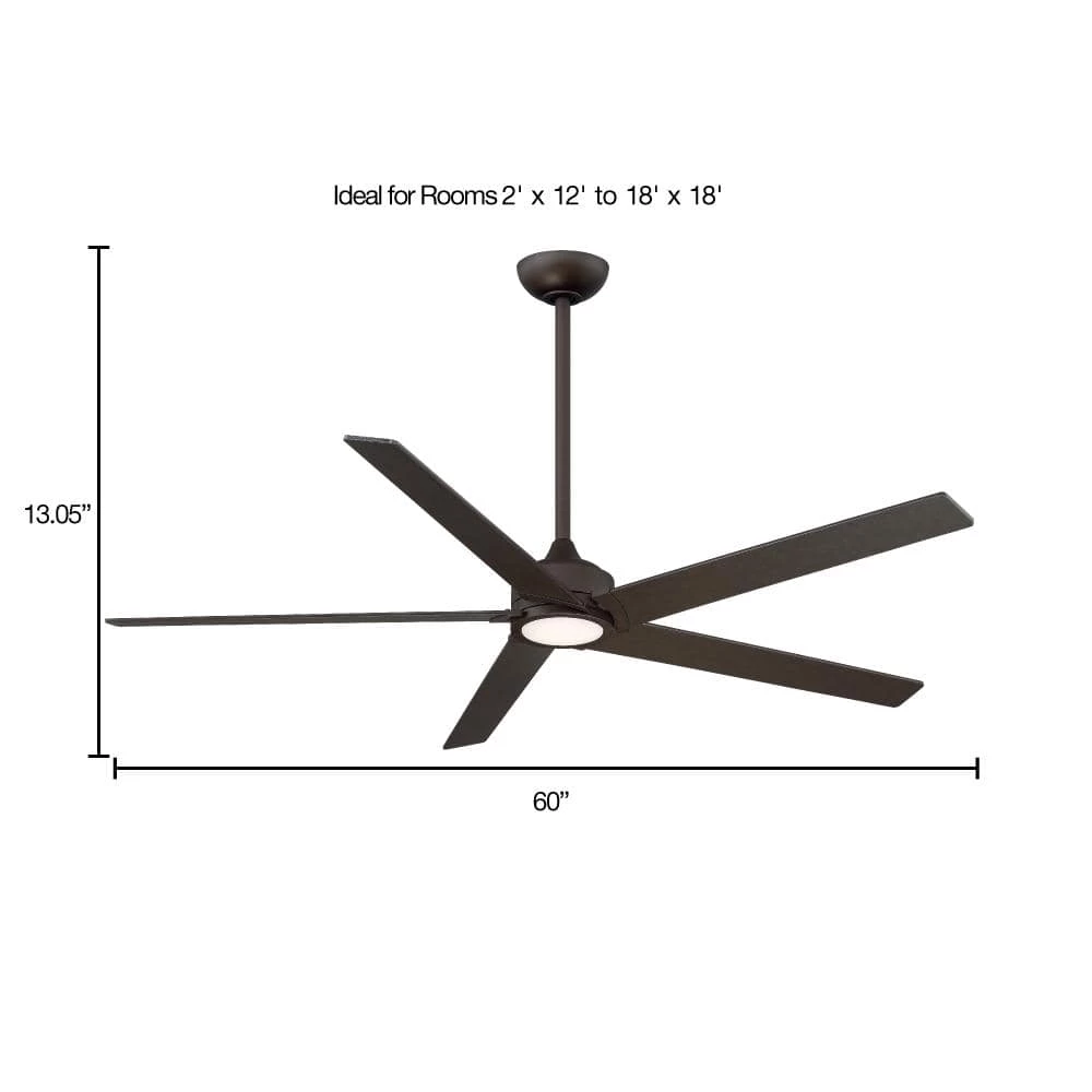 Woodhaven 60 in. LED Indoor Oil Rubbed Bronze Ceiling Fan with Remote by MINKA-AIRE - Image 4
