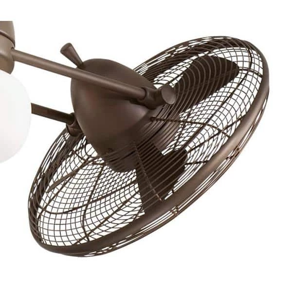 Gyro Wet 42 in. LED Indoor/Outdoor Oil Rubbed Bronze Twin Turbo Ceiling Fan with Light and Wall Control by MINKA-AIRE - Image 4