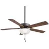 Contractor Uni-Pack 52 in. LED Indoor Oil Rubbed Bronze Ceiling Fan with Light Kit by MINKA-AIRE