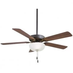 Contractor Uni-Pack 52 in. LED Indoor Oil Rubbed Bronze Ceiling Fan with Light Kit by MINKA-AIRE