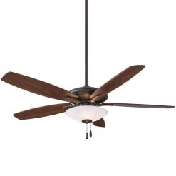 Mojo 52 in. Integrated LED Indoor Oil Rubbed Bronze Ceiling Fan with Light Kit by MINKA-AIRE