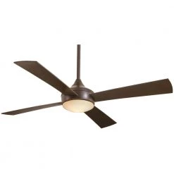 Aluma Wet 52 in. Integrated LED Indoor/Outdoor Oil Rubbed Bronze Ceiling Fan with Remote by MINKA-AIRE