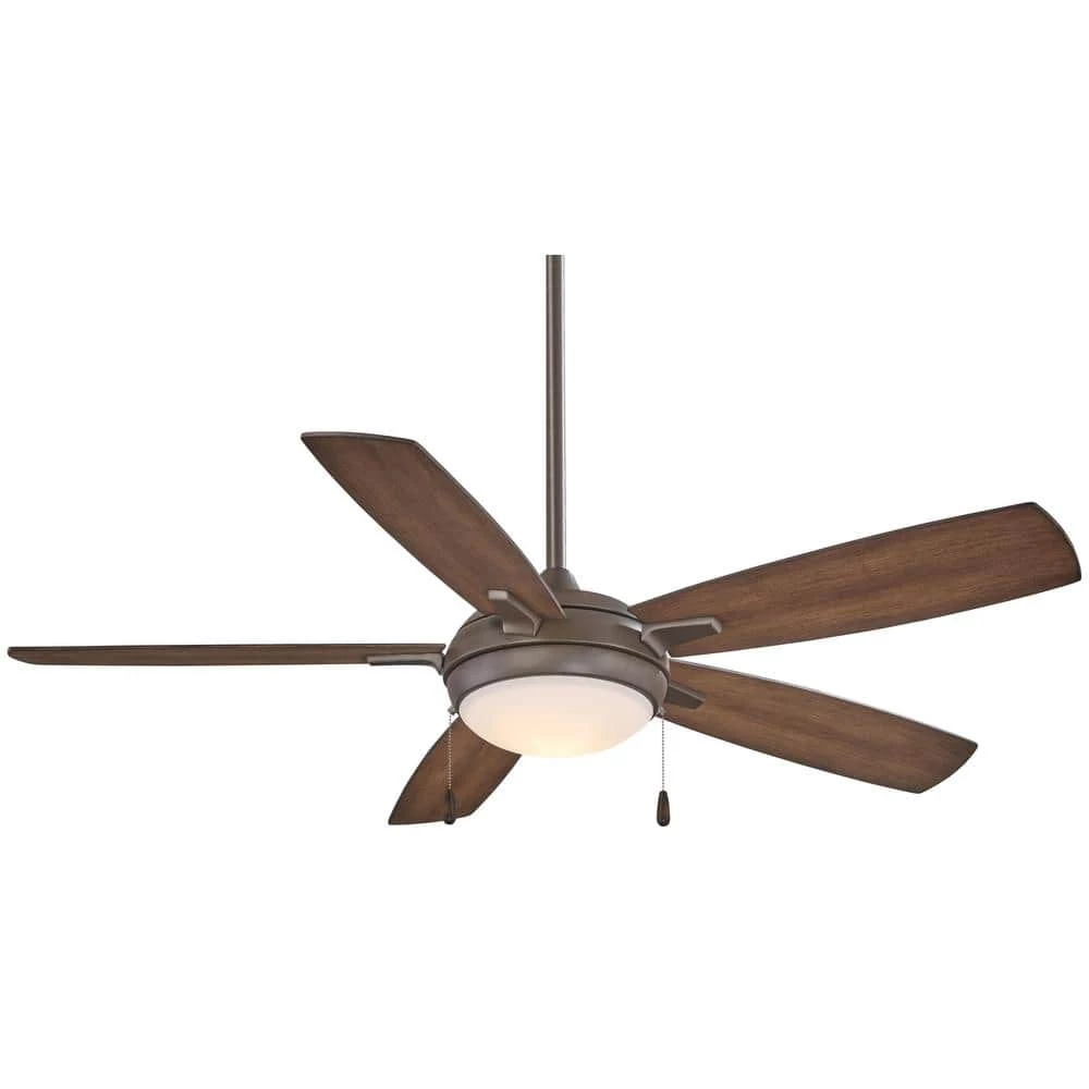 Lun-Aire 54 in. Integrated LED Indoor Oil Rubbed Bronze Ceiling Fan with Light by MINKA-AIRE
