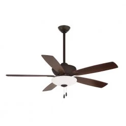 Minute 52 in. Integrated LED Indoor Oil Rubbed Bronze Ceiling Fan with Light Kit by MINKA-AIRE