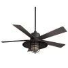 Rainman 54 in. LED Indoor/Outdoor Oil Rubbed Bronze Ceiling Fan with Light and Wall Control by MINKA-AIRE