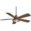 Groton 56 in. Integrated LED Indoor/Outdoor Oil Rubbed Bronze Ceiling Fan with Light and Remote Control by MINKA-AIRE