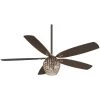 Bling 56 in. Integrated LED Indoor Oil Rubbed Bronze Ceiling Fan with Light with Remote Control by MINKA-AIRE