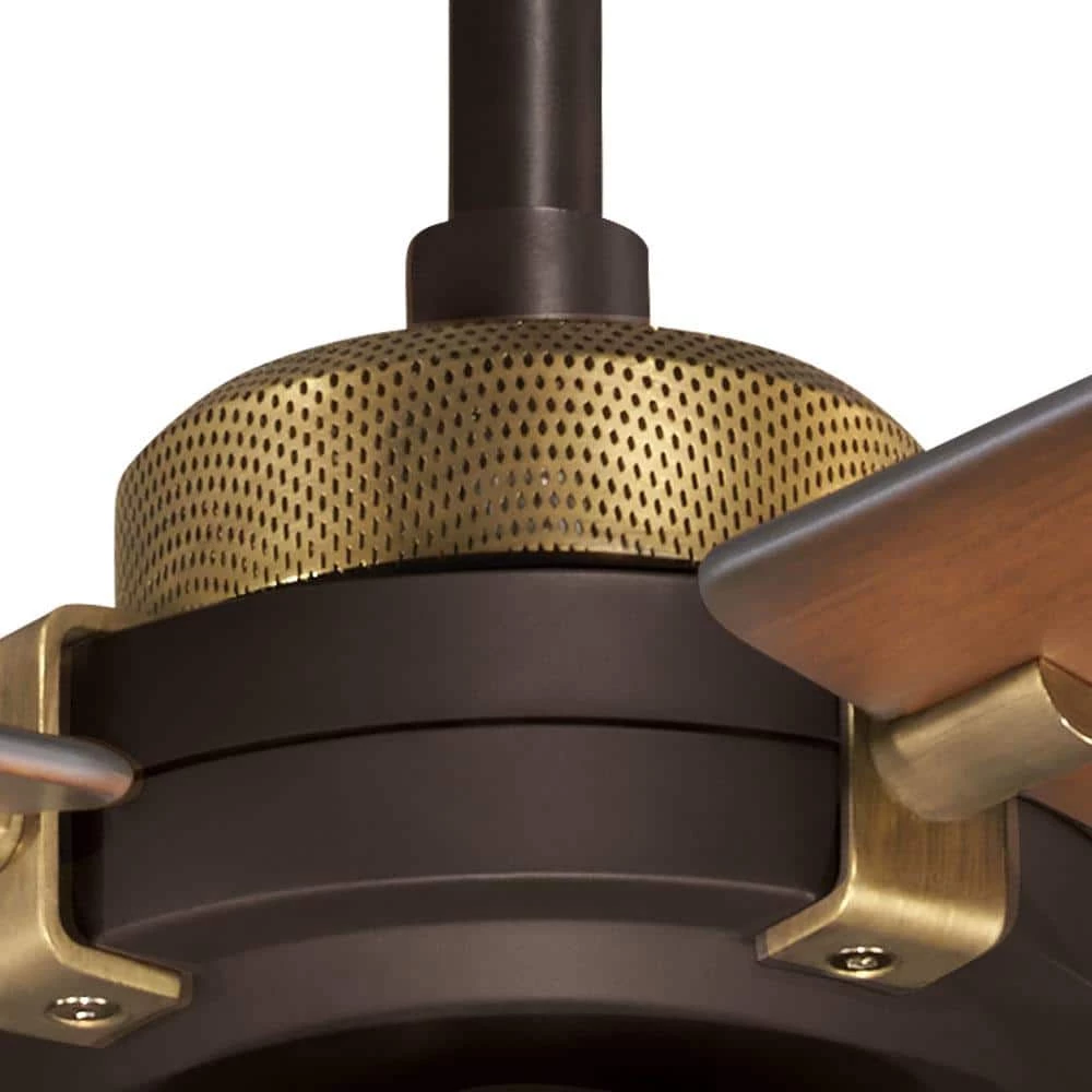 Spectre 60 in. Integrated LED Indoor Oil Rubbed Bronze with Antique Brass Ceiling Fan with Light with Remote Control by MINKA-AIRE - Image 4