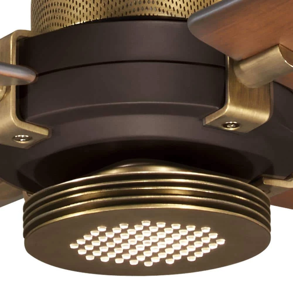 Spectre 60 in. Integrated LED Indoor Oil Rubbed Bronze with Antique Brass Ceiling Fan with Light with Remote Control by MINKA-AIRE - Image 3