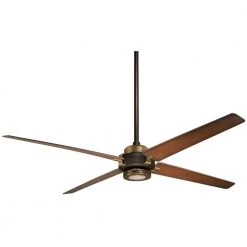 Spectre 60 in. Integrated LED Indoor Oil Rubbed Bronze with Antique Brass Ceiling Fan with Light with Remote Control by MINKA-AIRE