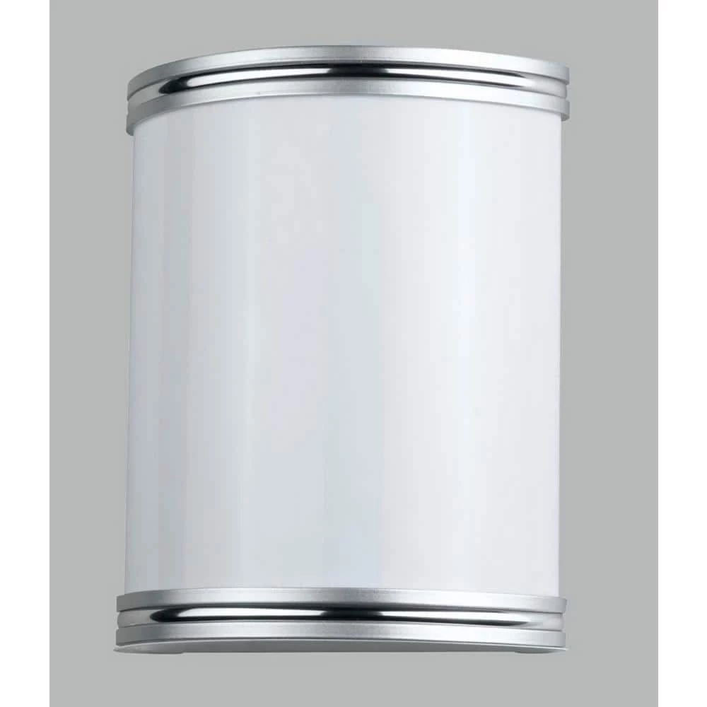 91/8 in. x 10-3/8 in. x 3-3/4 in. 18-Watt in Polished Steel PLC ULB Steel/Acrylic Wall Lamp by CAL Lighting - Image 2