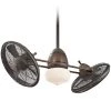 Gyro 42 in. Integrated LED Indoor Restoration Bronze Ceiling Fan with Wall Control by MINKA-AIRE