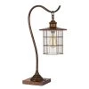 24.5 in. H Rust Metal Indoor Table Lamp with Glass Shade by CAL Lighting
