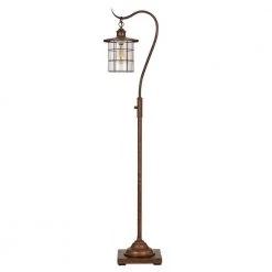 59.25 in. H Rust Metal Floor Lamp with Glass Shade by CAL Lighting