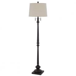 63 in. Rustic Iron Resin Floor Lamp With Shade by CAL Lighting