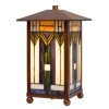 14 in. Rust Metal Accent Lamp with Tiffany Glass by CAL Lighting