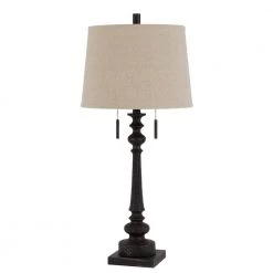 31.5 in. Rustic Iron Resin Table Lamp With Shade by CAL Lighting