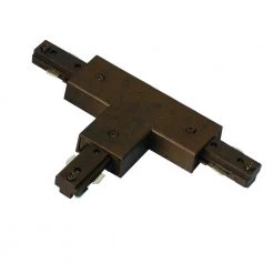 0.8 in. H Rust Single Circuit T-Shape Metal Track Lighting Connector with Left Polarity H-Type by CAL Lighting