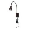 30.38 in. H 1-Light Rust Gooseneck Wall Sconce with LED Bulb by CAL Lighting
