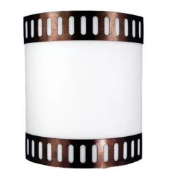 10 1/2 in. x 9 in. 18-Watt in Rust Finish PLC Wall Lamp by CAL Lighting