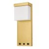 18 in. H Satin Gold 1-Light Metal Wall Sconce by CAL Lighting