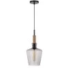 Swindon 1-Light Smoked Bass Wood Pendant by CAL Lighting