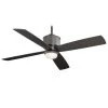 Strata 52 in. LED Indoor/Outdoor Smoked Iron Ceiling Fan with Light and Remote Control by MINKA-AIRE