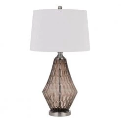Conover 31 in. Smoky Glass Indoor Table Lamp with Shade by CAL Lighting