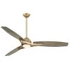 Molino 65 in. Integrated LED Indoor/Outdoor Soft Brass Smart Ceiling Fan with Light and Remote Control by MINKA-AIRE