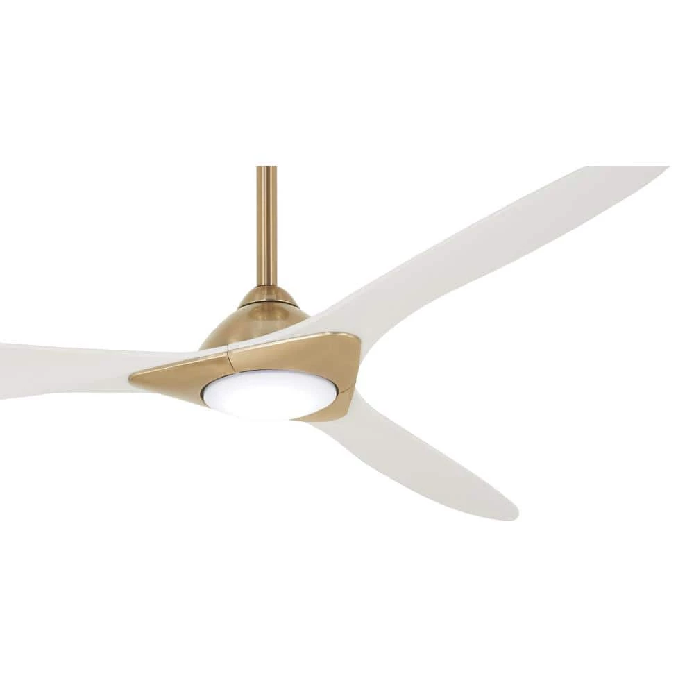 Sleek 60 in. LED Indoor Soft Brass Smart Ceiling Fan with Remote Control by MINKA-AIRE - Image 3