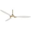 Sleek 60 in. LED Indoor Soft Brass Smart Ceiling Fan with Remote Control by MINKA-AIRE